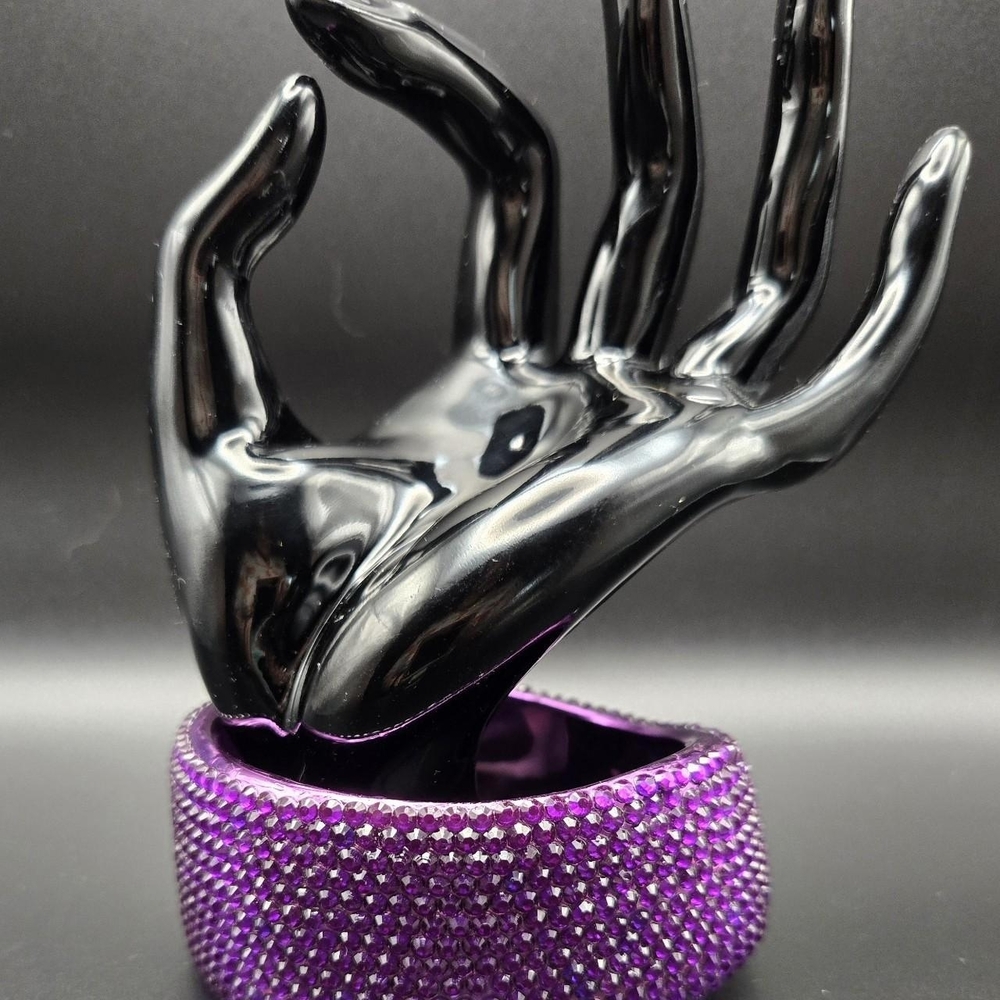 Purple Chunky Rhinestone Bangle - Picture 4 of 6